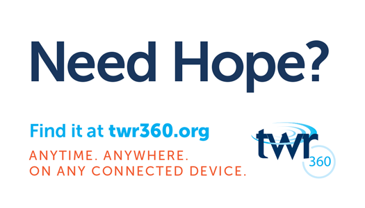 TWR360 Need Hope Card Front